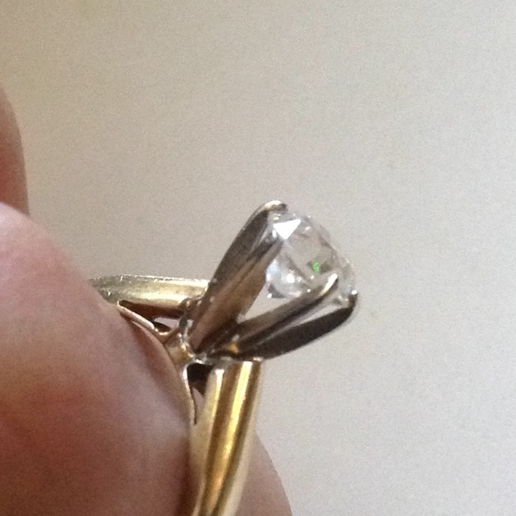 1.13 carats European cut Diamond Solitaire Ring - Picture 4 of 8